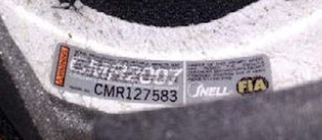 CMR Helmet label